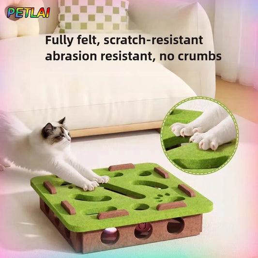 CuriosityBox™ Interactive Cat Maze & Felt Puzzle Game