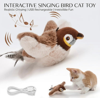Flap & Chirp™ Rechargeable Interactive Bird Cat Toy