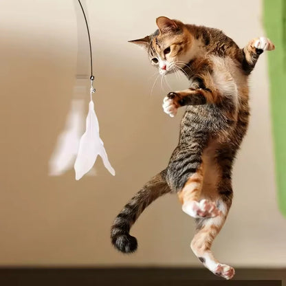 FeatherPounce™ Interactive Suction Cup Cat Wand Toy