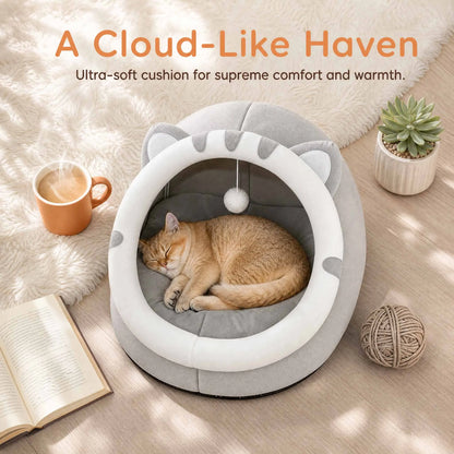 CozyCave™ 2-in-1 Warm Pet House & Cat Cave Bed