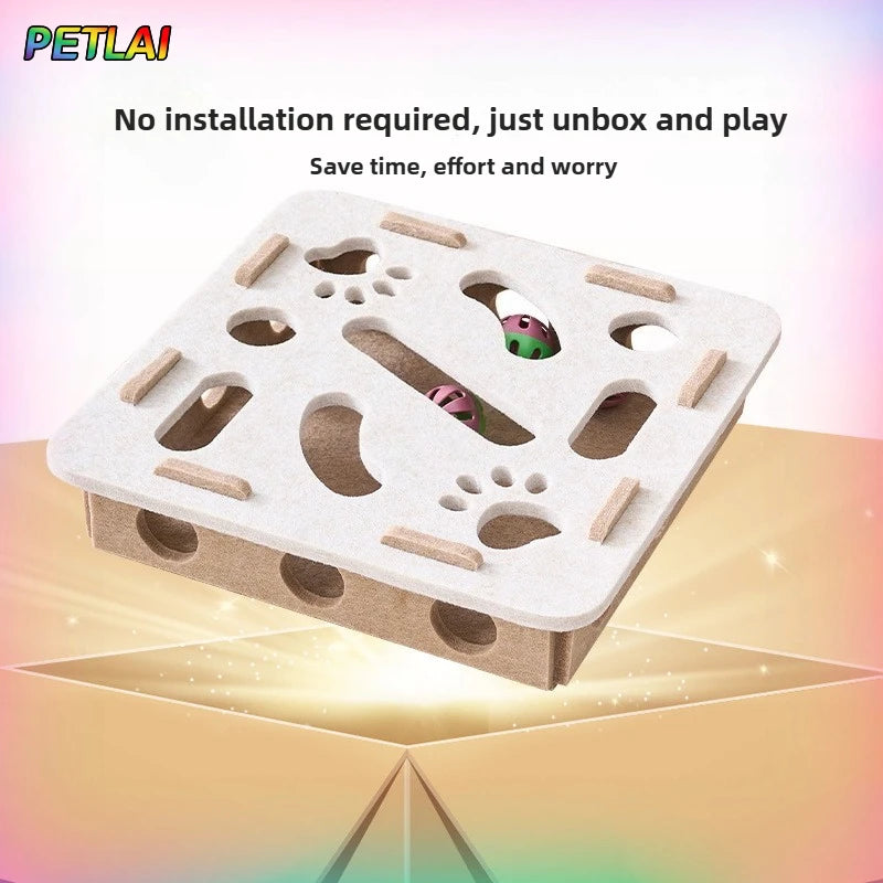 CuriosityBox™ Interactive Cat Maze & Felt Puzzle Game