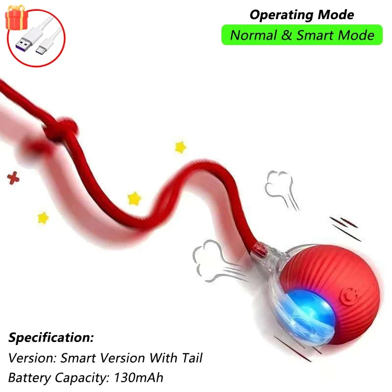 TailChase™ Smart Automatic Rolling Ball with Faux Tail