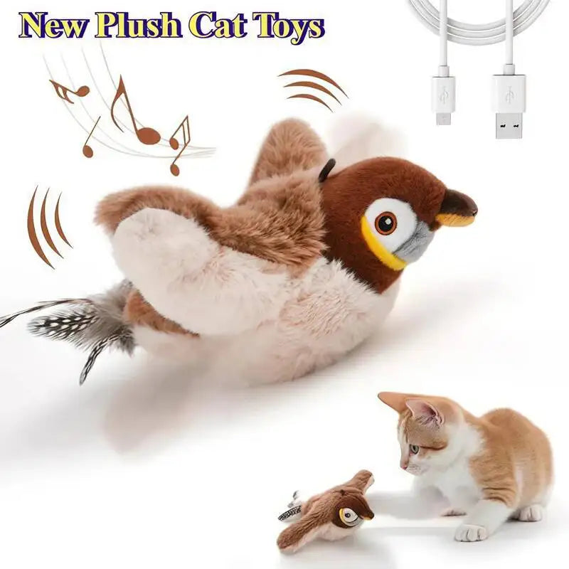 Flap & Chirp™ Rechargeable Interactive Bird Cat Toy