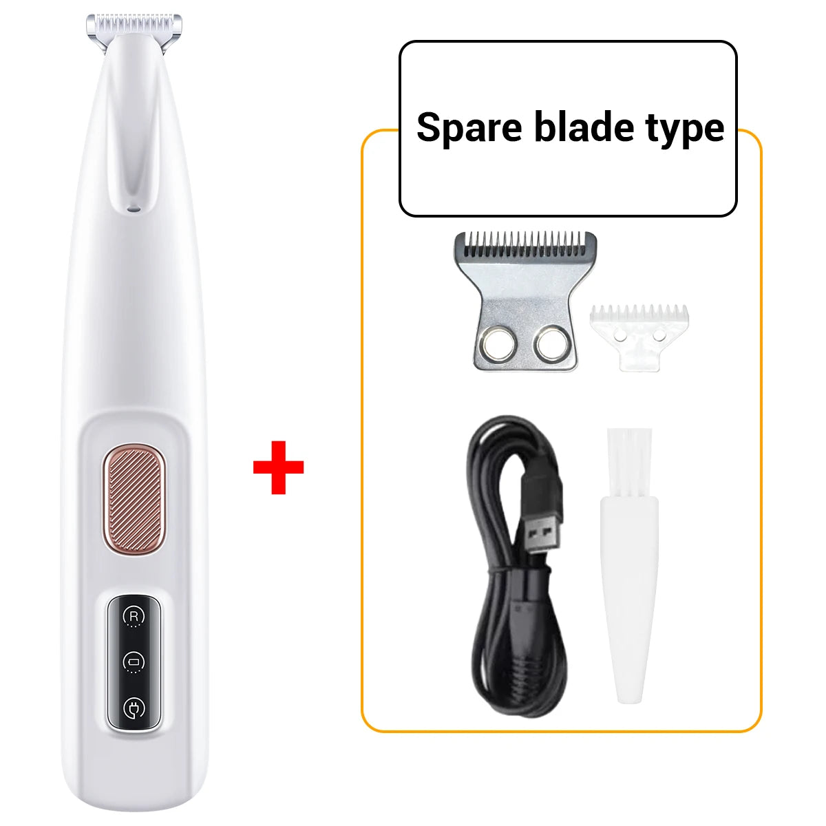 Professional Electric Pet Hair Trimmer | Waterproof, Quiet & LED Light for Dogs & Cats