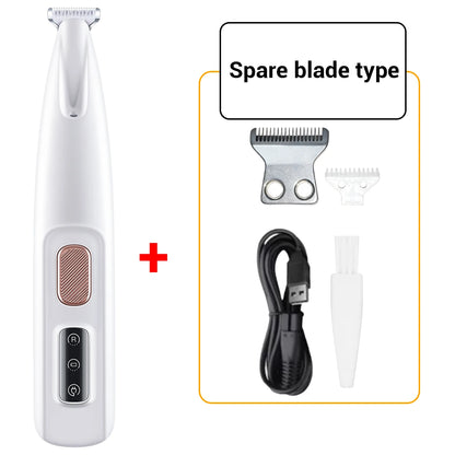 Professional Electric Pet Hair Trimmer | Waterproof, Quiet & LED Light for Dogs & Cats