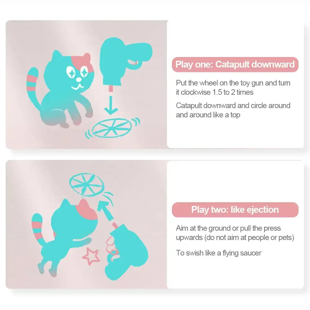 FlyDisc Launcher™ Interactive Cat Training & Chase Toy