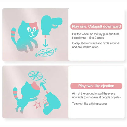 FlyDisc Launcher™ Interactive Cat Training & Chase Toy