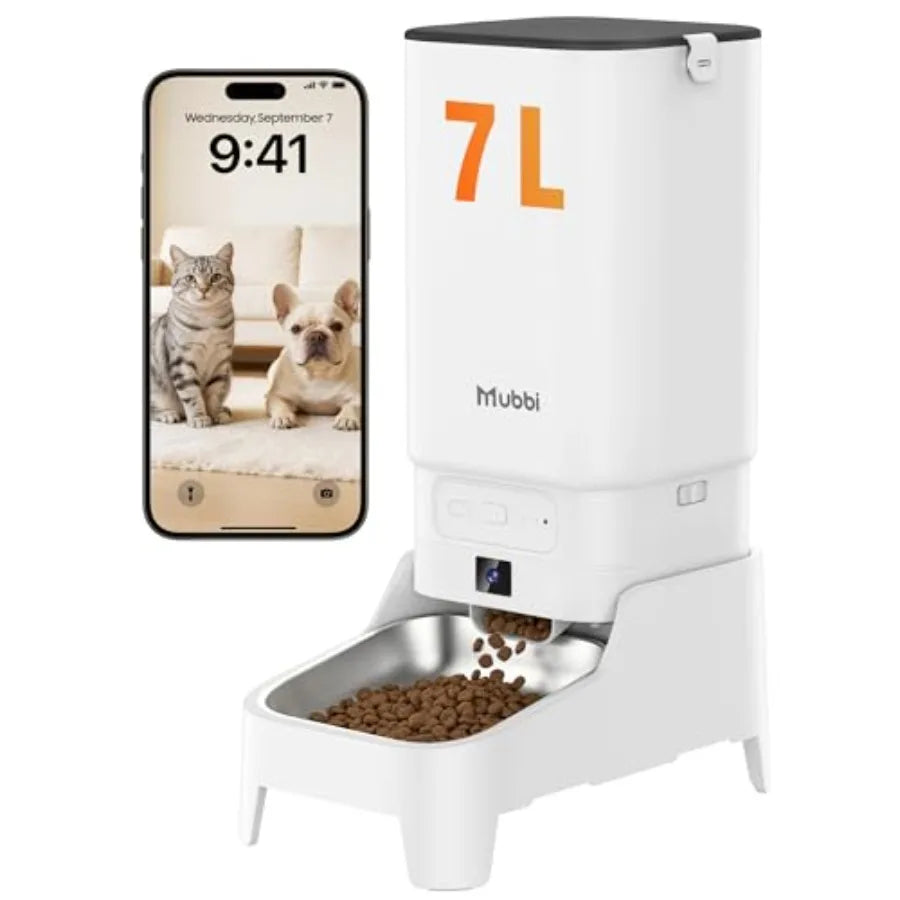 Smart Automatic Pet Feeder with 1080P Camera – 7L Food Dispenser for Pet