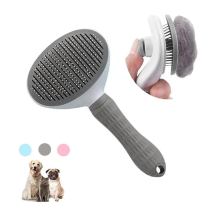 ProGroom™ Stainless Steel Pet Hair Brush – De-Shedding & Grooming Comb