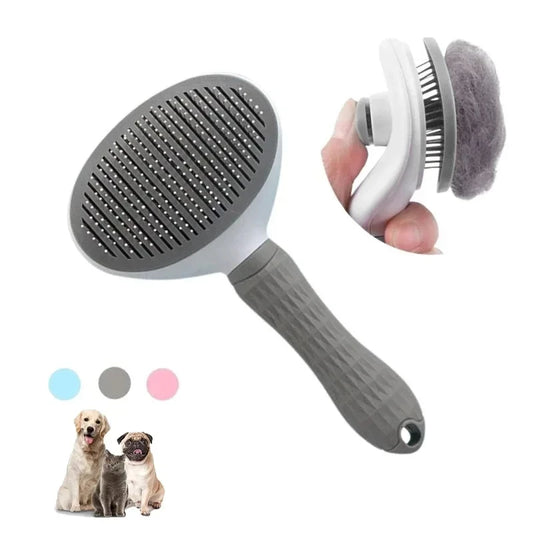 ProGroom™ Stainless Steel Pet Hair Brush – De-Shedding & Grooming Comb