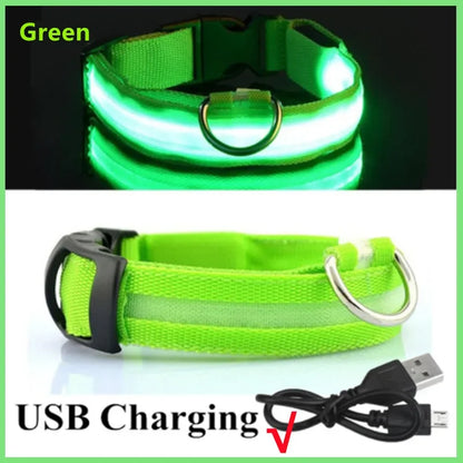 LumiGuard™ USB Rechargeable LED Dog Collar