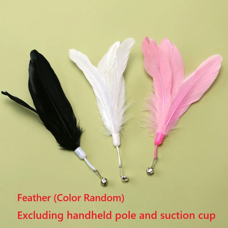 FeatherPounce™ Interactive Suction Cup Cat Wand Toy