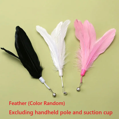 FeatherPounce™ Interactive Suction Cup Cat Wand Toy