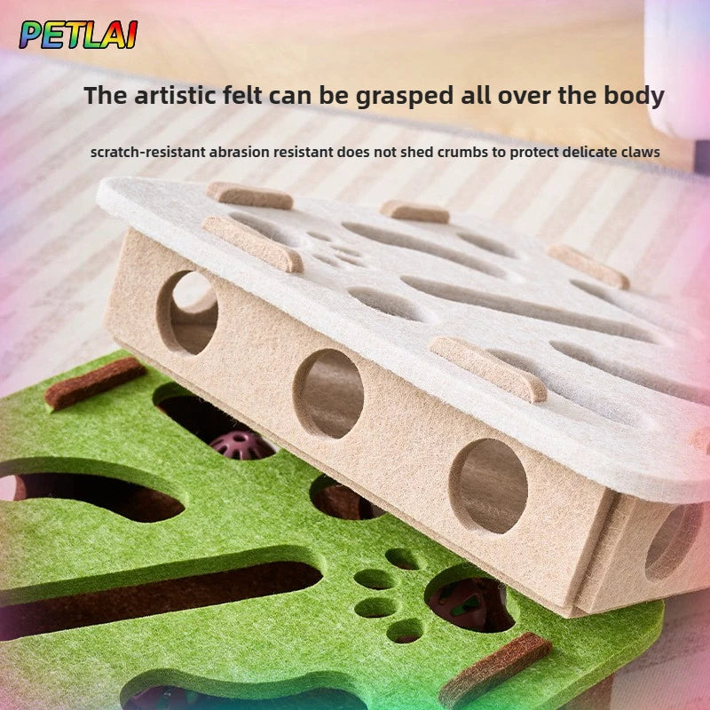 CuriosityBox™ Interactive Cat Maze & Felt Puzzle Game