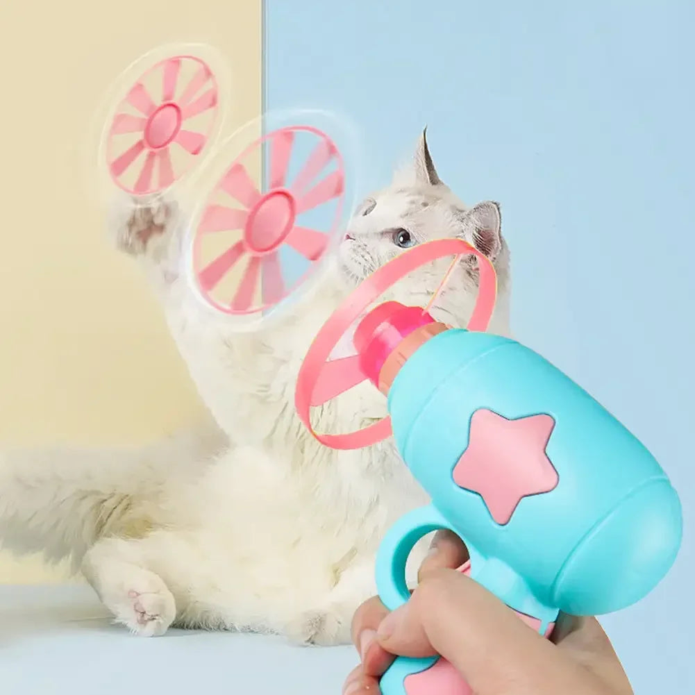 FlyDisc Launcher™ Interactive Cat Training & Chase Toy