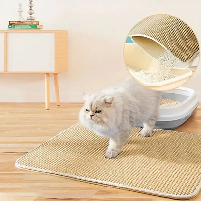 No-Mess Double-Layer Cat Litter Mat™ – Waterproof & Easy Clean