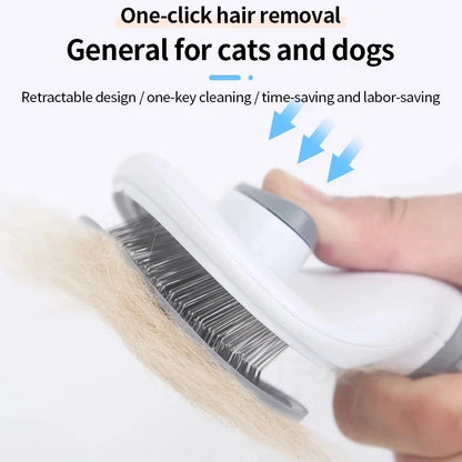 ProGroom™ Stainless Steel Pet Hair Brush – De-Shedding & Grooming Comb