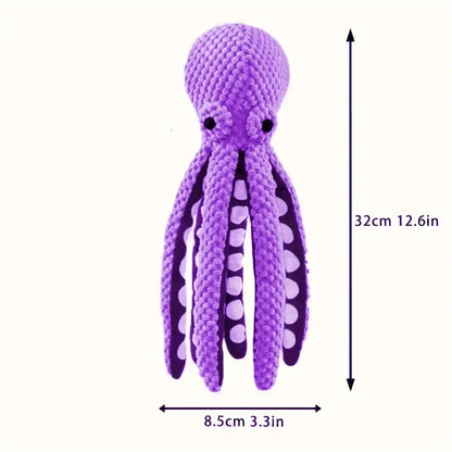 OctoChew™ Interactive Squeaky & Crinkle Octopus Dog Toy
