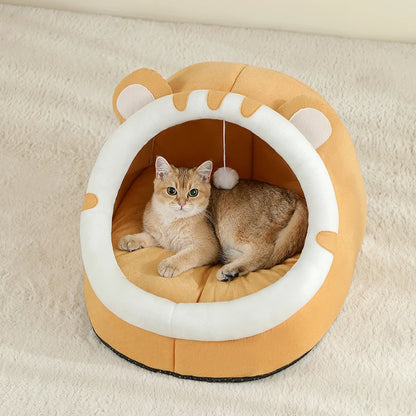 CozyCave™ 2-in-1 Warm Pet House & Cat Cave Bed