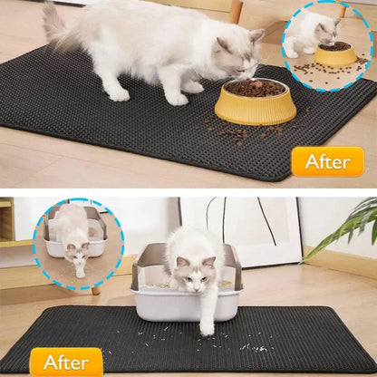 No-Mess Double-Layer Cat Litter Mat™ – Waterproof & Easy Clean