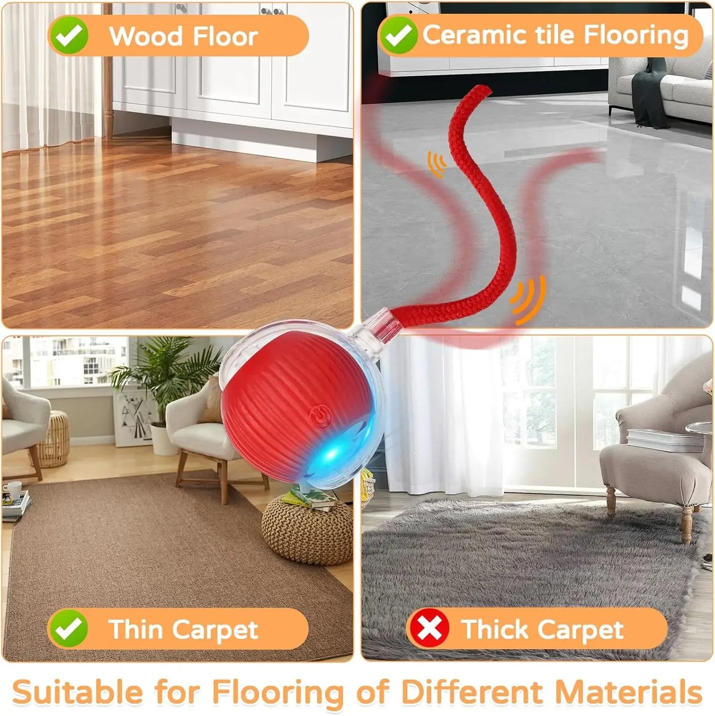 TailChase™ Smart Automatic Rolling Ball with Faux Tail