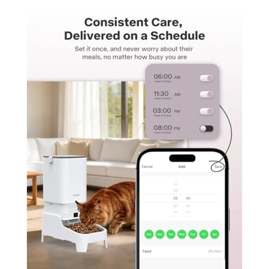 Smart Automatic Pet Feeder with 1080P Camera – 7L Food Dispenser for Pet