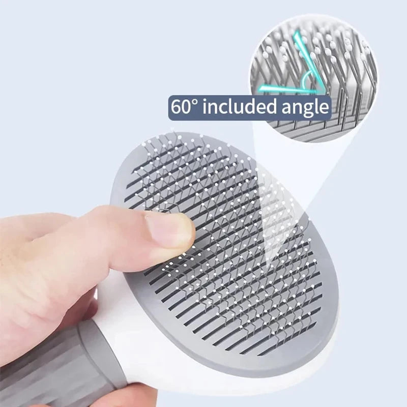 ProGroom™ Stainless Steel Pet Hair Brush – De-Shedding & Grooming Comb