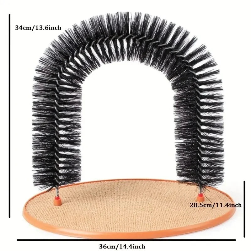 PurrPamper™ 3-in-1 Cat Grooming Arch & Scratch Pad