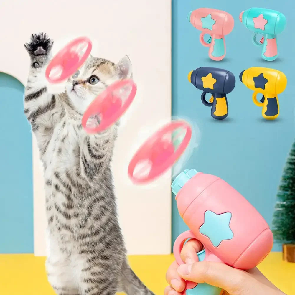 FlyDisc Launcher™ Interactive Cat Training & Chase Toy
