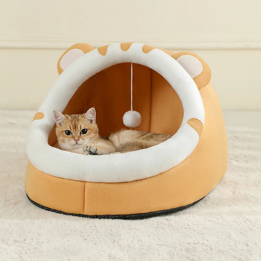 CozyCave™ 2-in-1 Warm Pet House & Cat Cave Bed