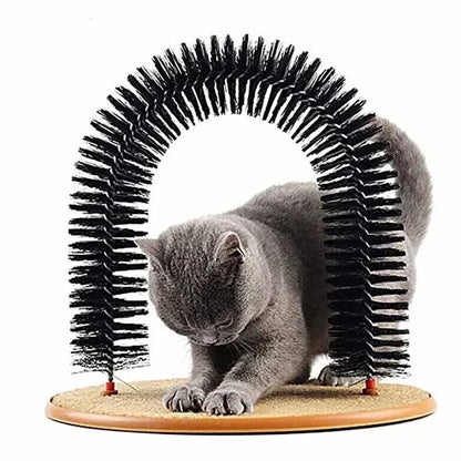 PurrPamper™ 3-in-1 Cat Grooming Arch & Scratch Pad