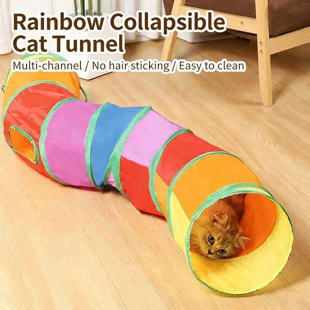TunnelPaws™ Collapsible Indoor & Outdoor Cat Play Tunnel
