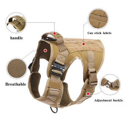 Adjustable Tactical Dog Harness with Handle