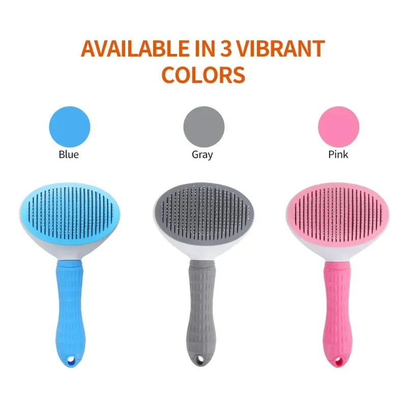 ProGroom™ Stainless Steel Pet Hair Brush – De-Shedding & Grooming Comb