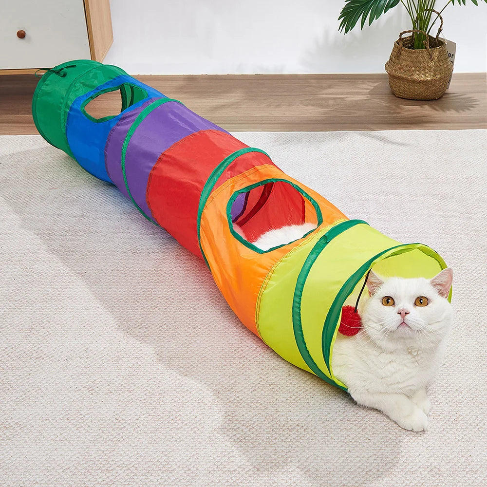 TunnelPaws™ Collapsible Indoor & Outdoor Cat Play Tunnel