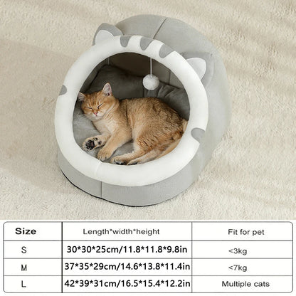 CozyCave™ 2-in-1 Warm Pet House & Cat Cave Bed