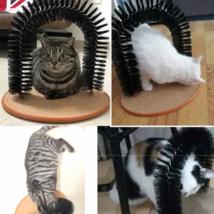 PurrPamper™ 3-in-1 Cat Grooming Arch & Scratch Pad