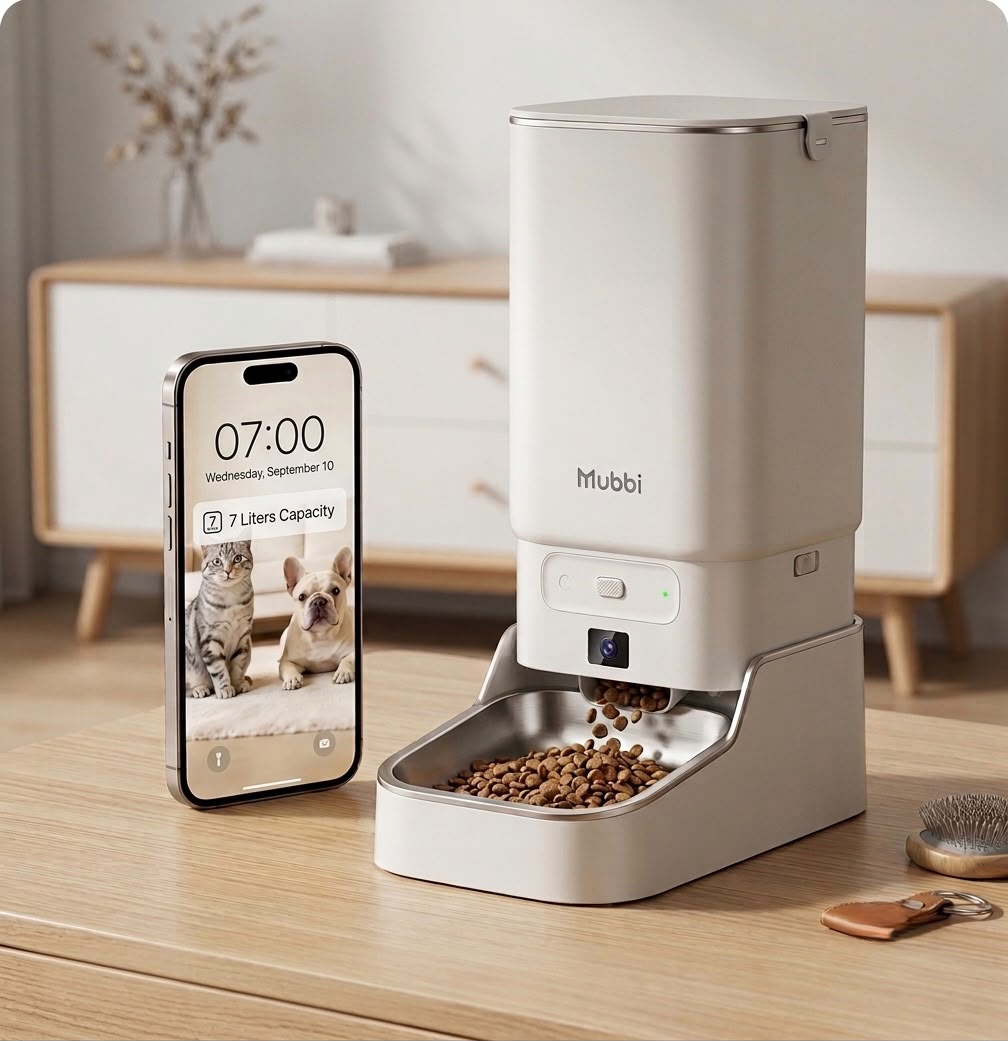 Smart Automatic Pet Feeder with 1080P Camera – 7L Food Dispenser for Pet