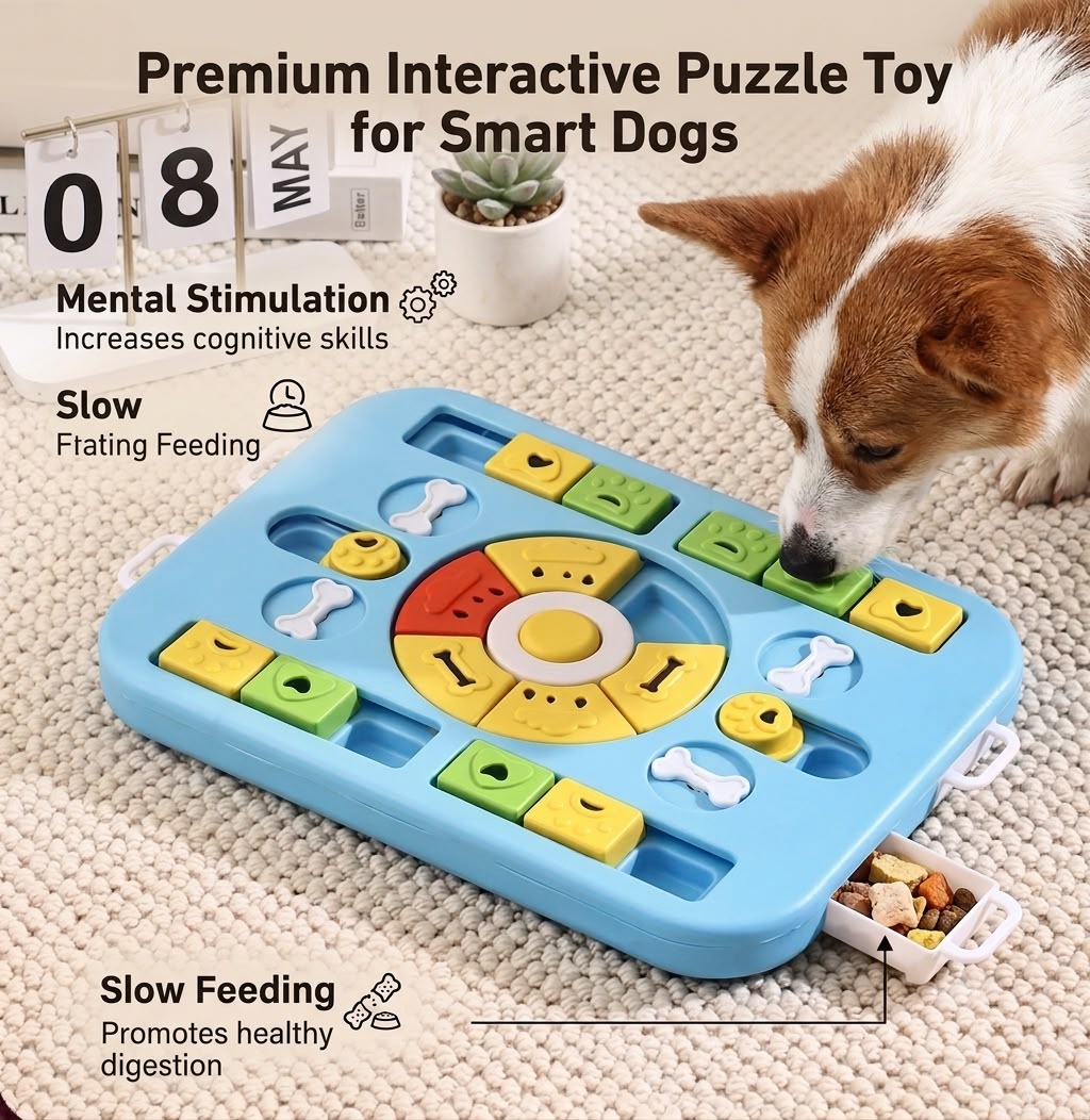 Interactive Dog Puzzle Toy for Training & Enrichment